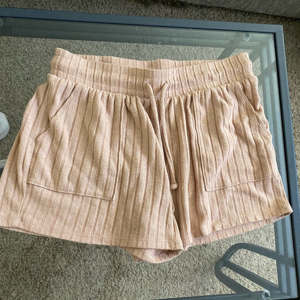 Natural Reflections Peach Comfort Shorts with Elastic Waistband and Draw String